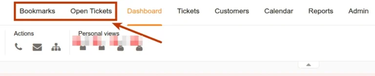 Znuny & OTRS extension to add bookmarks to top menu, allows multi menus and allows saving search queries