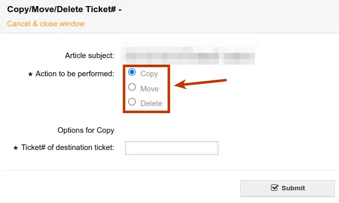 znuny otrs extension copy move or delete articles in tickets the detail view