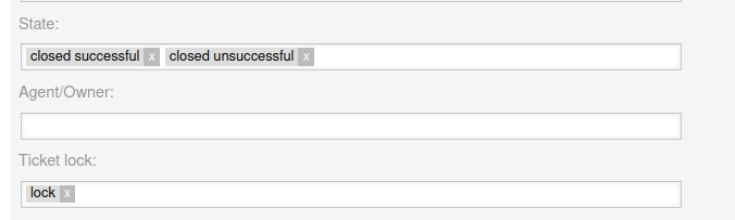 Znuny OTRS unlock closed tickets select ticket parameters state lock